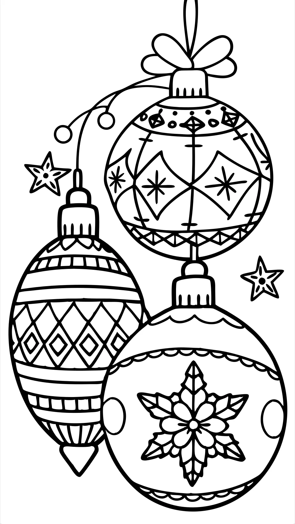 christmas ornament color pages